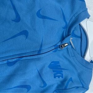 Nike Blue Sleeveless Zip-Up Top